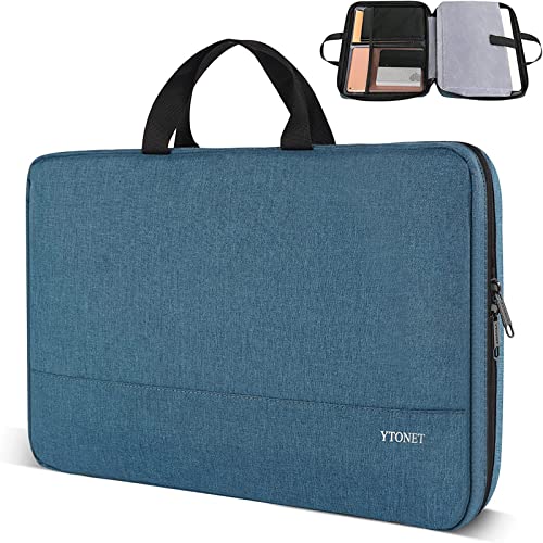 Ytonet 13 13.3 Inch Laptop Sleeve Case, Computer Carrying Case with Handle | Compatible with MacBook HP Dell Lenovo Acer Notebooks, Gift for Women Men, TSA Water Resistant Laptop Bag, Deep Teal - color: Deep Teal, size: 13-13.3 in