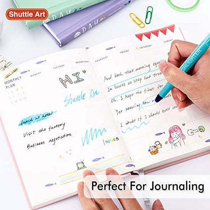 Shuttle Art 5 Pack Blue Gel Highlighters,Bible Highlighters,No Bleed Through, Bible Journaling Supplies,Great for Journaling, Highlighting and Studying - color: Blue