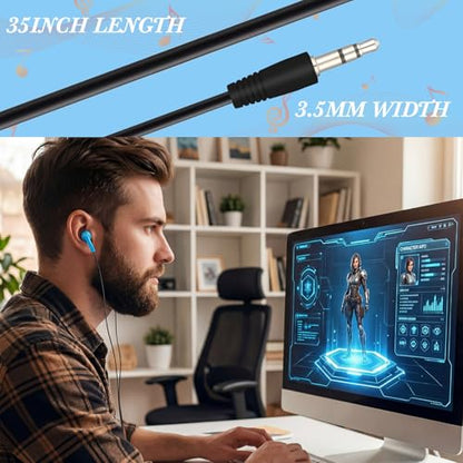 Kigeli 300 Packs Bulk Earbuds Headphones Wired Earphones for Classroom Kids Colorful in Ear Students Ear Buds with 3.5mm Jack for Laptop School Library Supplies, No Microphone (Pure Black) - color: Pure Black