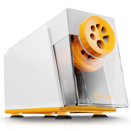 ZMOL Heavy Duty Electric Pencil Sharpener, 6-Hole Classroom Pencil Sharpener for 6-12mm No.2 & Colored Pencils, Auto Stop, 3 Sharpness Settings, Replaceable Cutter, AC Powered, White - color: White