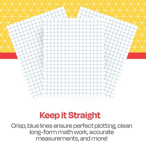 School Smart Graph Paper, 8-1/2 x 11 Inches, 1/4 Inch Rule, White, 500 Sheets - size: 8-1/2 x 11 Inches