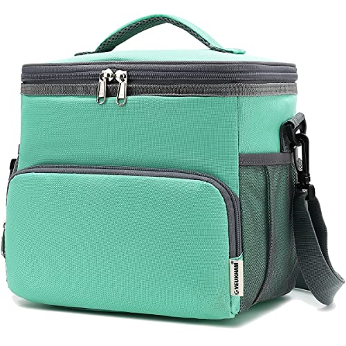 GYEUKHAM Insulated Lunch Bag for Adult/Women/Men, Reusable Large Lunch Box Cooler Soft Tote, Thermal Meal Prep Lunch Pail with Adjustable Shoulder Strap for Picnic/School/Travel/Office, Green - color: Green