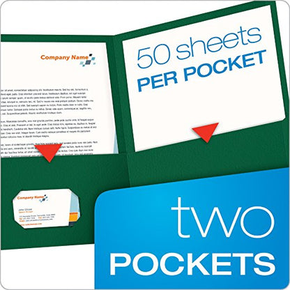 Oxford Twin-Pocket Folders, Textured Paper, Letter Size, Hunter Green, Holds 100 Sheets, Box of 25 (57556EE) (Pack of 5) - color: Hunter Green, size: 25-Count (Pack of 5)