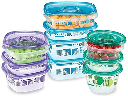Glad GladWare MatchWare Food Storage Containers with Lids, No BPA Reusable Plastic 20 Piece Variety Pack for Lunches, Meal Prep, and Leftovers, Leak Resistant, Microwave and Dishwasher Safe - 2 Pack - size: 20 Count (Pack of 2)