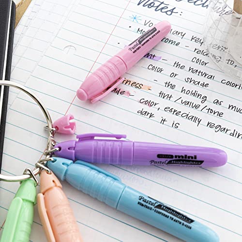 BAZIC PRODUCTS Mini Pastel Highlighters, Chisel Tip, 5 Count, 2-Pack | Quick-dry, assorted pastel mini highlighters, compact, cap clip, non-toxic ink, ASTM D-4236, odorless