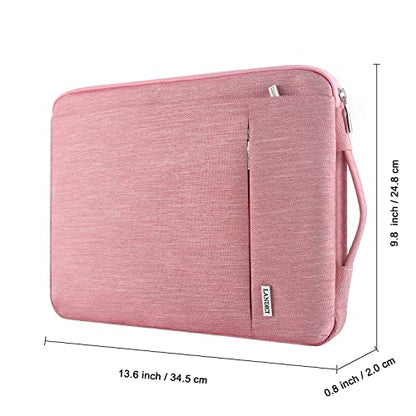 LANDICI 360° Protective Laptop Sleeve 13-14 Inch, Computer Bag Carrying Case for MacBook Air 13 M1/M2, MacBook Pro 13/14, Chromebook 14, Women, Slim, Shockproof, Waterproof, Pink - color: Pink, size: 13-14 Inch