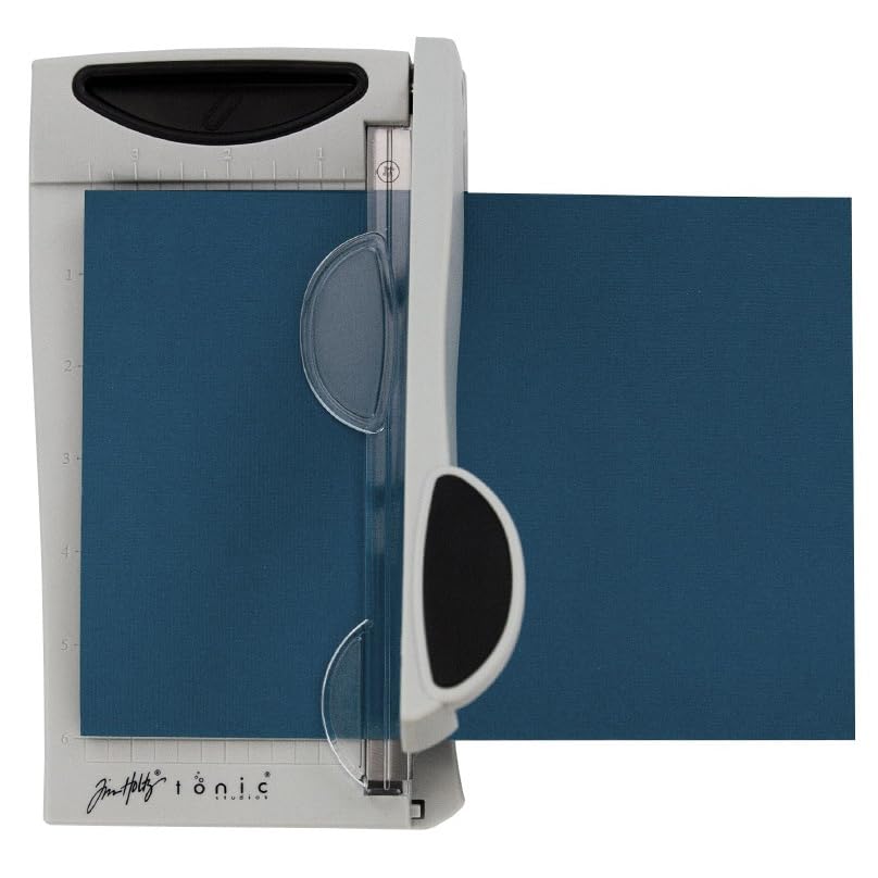 Tim Holtz Mini Paper Cutter - Small Portable Guillotine Paper Trimmer for Crafts, Photo Paper, and Card Making - 6.25 Inch Cutting Length with Ruler and Grid Lines - size: Mini 6.25"