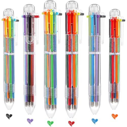 2026 New 20 Pcs Cute Pens Bulk for Kids, Students Birthday Gifts from Teacher 6-in-1 Multicolor Pen Retractable Prizes for Kids Classroom Office School Birthday Party Favors Gifts