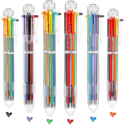 2026 New 20 Pcs Cute Pens Bulk for Kids, Students Birthday Gifts from Teacher 6-in-1 Multicolor Pen Retractable Prizes for Kids Classroom Office School Birthday Party Favors Gifts