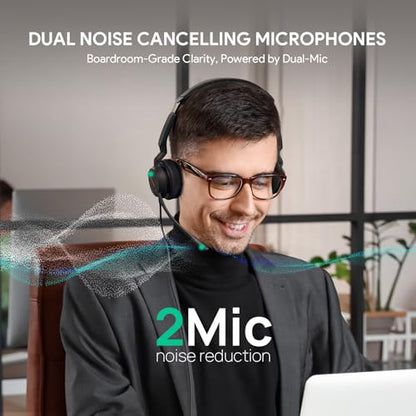 Yealink UH44 USB Wired Headset with Noise Cancelling Mic – Teams Certified Mono Headset for PC/Laptop, Single-Ear Design, Inline Controls, USB-C & USB-A, for Home Office