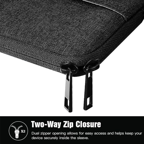 TiMOVO 8-9 Inch Tablet Sleeve with Pockets, Black | Fit iPad mini 7 (A17 Pro, 2024) / mini 6 (8.3", 2021) / 5/4/3/2/1, Portable Protective Carrying Bag Case - color: Black, size: 8-9 Inch
