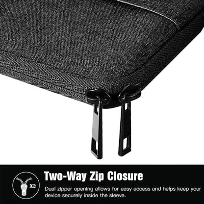 TiMOVO 8-9 Inch Tablet Sleeve with Pockets, Black | Fit iPad mini 7 (A17 Pro, 2024) / mini 6 (8.3", 2021) / 5/4/3/2/1, Portable Protective Carrying Bag Case - color: Black, size: 8-9 Inch