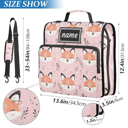 Kcldeci Zipper Binder Organizer 1.5inch 3 ring binder Bag for School and Office Expanding File Folder - color: F4