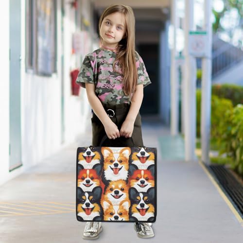 3 Ring Zipper Binder Cute Cartoon Dog Binders Bag with Shoulder Strap 500 Sheets Paper Organizer Trapper Keeper Documents Storage File Folder for School Office - color: A110