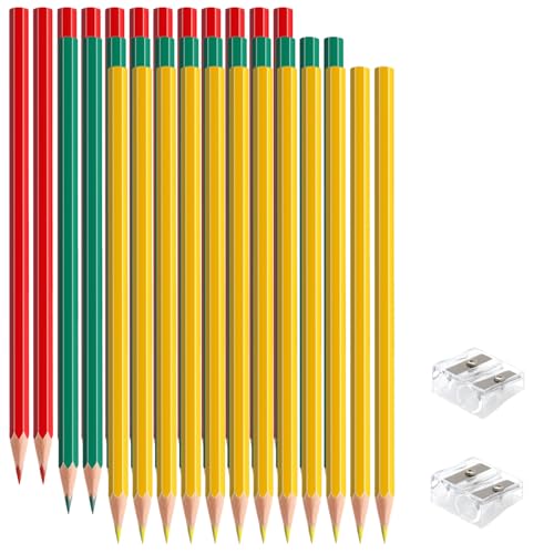 36 PCS Red Yellow Green Colored Pencils, Pre-sharpened Professional Wooden Art Pencils Set for Artists Painting | Premium Drawing Sketching Supplies - color: redyellowgreen