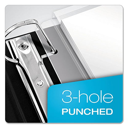 Zippered Binder Pockets, 14x1x11, Clear, 3 Pockets/Pack
