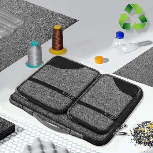 Hseok Laptop Case 15 15.6 16 inch Sleeve with Handle and Hidden Straps,Compatible with MacBook Neo 16",MacBook Pro Air 16" 15", 360°Protective PC Briefcase with 4 Pockets for Accessories,BJP-Dark - color: Bjp-dark