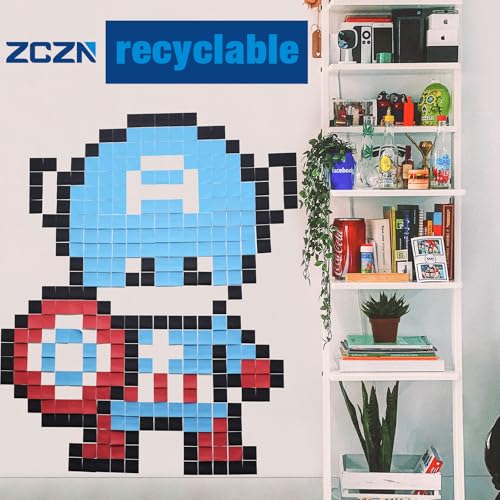 ZCZN 400 Sheets Pop-up Sticky Notes, 3 x 3 Inches, 4 Pads Bright Color Self-Stick Notes, 100 Sheets/Pad, White - color: White