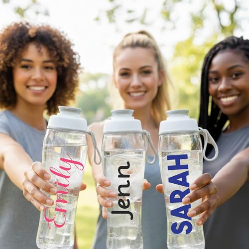50 Strong | Personalized Time Marker Water Bottle, 30 oz, Chug Cap - color: Custom name