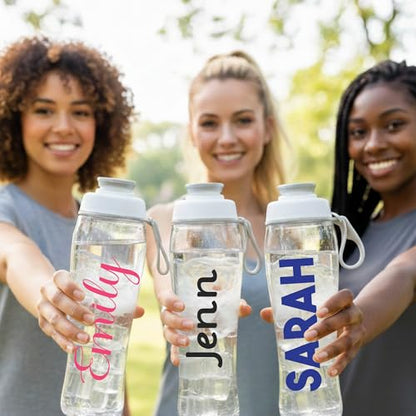 50 Strong | Personalized Time Marker Water Bottle, 30 oz, Chug Cap - color: Custom name