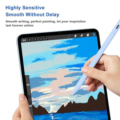 Stylus Pens for Touch Screens Power-Display Tablet Pen POM Tip Magnetic Digital Touch Pen Compatible with iPhone/iPad/iPad Pro/Lenovo/Switch 1/2/Other Smartphone and Tablet Devices (Blue) - color: 2SS-Blue