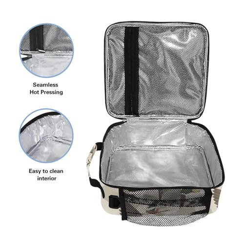 ALAZA Wild Duck Camouflage Lunch Box Insulated Lunch Bag Girls Lunch Cooler Bag Tote Freezable Shoulder Strap Lunchbox Thermal Meal Tote Kit for Girls School Picnic - color: B066