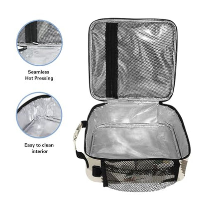 ALAZA Wild Duck Camouflage Lunch Box Insulated Lunch Bag Girls Lunch Cooler Bag Tote Freezable Shoulder Strap Lunchbox Thermal Meal Tote Kit for Girls School Picnic - color: B066
