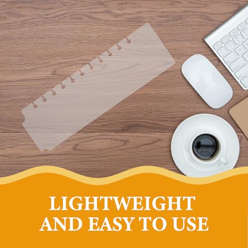 HANABASS Plastic Binder Dividers 5pcs Mini 3-Ring Notebook Index Tabs for Letter Size Loose-Leaf Organizing and Note Separation in Office and School Use
