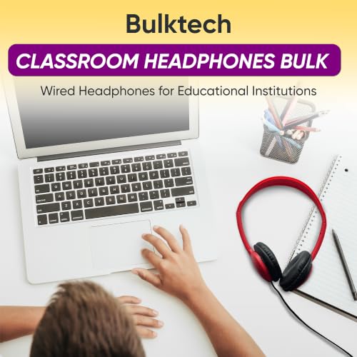 10 Pack Bulk Wired On-Ear Leather Headphones with 3.5mm Connector, Multi