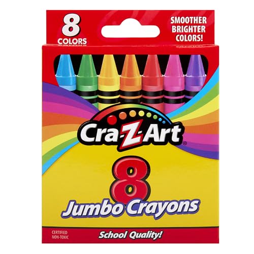Cra-Z-Art 8ct Jumbo Crayons for Children, Back to School Essential for Ages 3 and Up - size: 8 Count (Pack of 1)