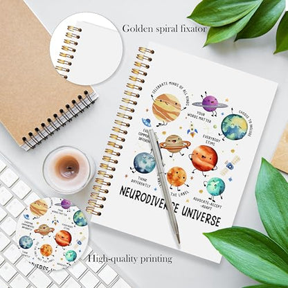 Neurodiversity Autism Awareness Spiral Notebook, Inspirational Mental Health Journal for ADHD, Special SPED Education Classroom Supplies, Autism Teacher Gifts, Mental Health Gifts, 5.5x8.3 - color: Neurodiversity Autism Awareness
