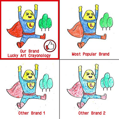 Lucky Art 20 Sets of 5 Packs (100 count) Jumbo Size Crayons - Mini Crayon Packs Non-Toxic; Crayons in bulk for Kids Party Favors, School Supplies for Teachers & Travel - size: Jumbo, style: 20 Sets (100 Counts)