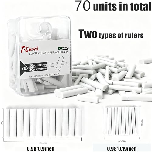 Mechanical Pencil Replacement Eraser, Art Drawing and Sketching Special Eraser Supplement Set, 40+30