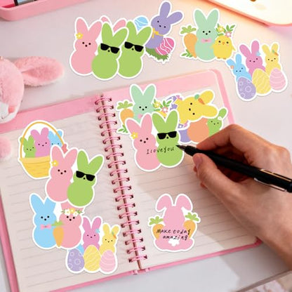 Easter Bunny Sticky Notes Gifts, 9 Pack Cute Easter Bunny Shaped Notepads, Rabbit Eggs Spring Holiday Office Study Supplies Favors Gift for Coworkers Women (270 Sheets) - style: Easter