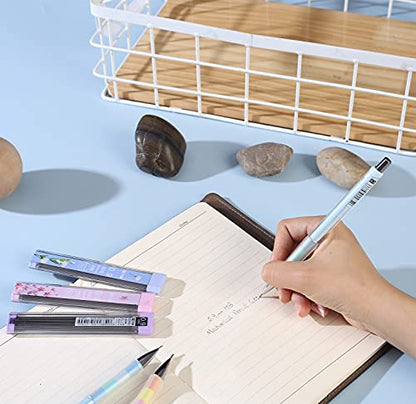 0.9 mm Mechanical Pencil Set Including 4 pcs Mechanical Pencils with 4 Tubes HB Lead Refills and 4pcs Erasers for Writing Draft, Drawing, Sketch, Architecture - color: 02330