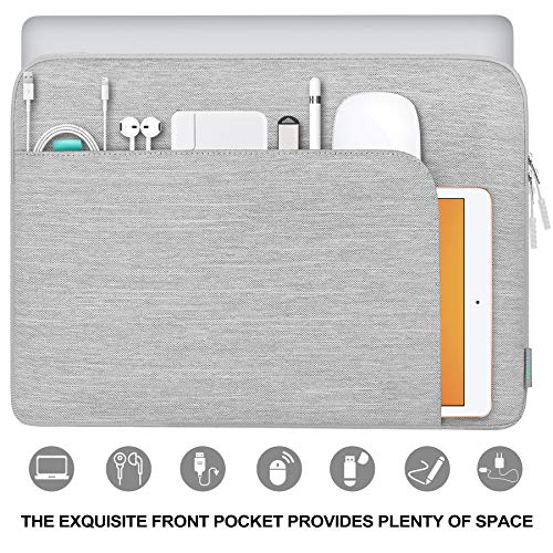 Lacdo Laptop Sleeve Case for 16 inch New MacBook Pro M5 Pro/Max A3428 A3429 (2026), M4/M3/M2/M1 Pro/Max A3403 A3186 A2991 A2780 A2485 A2141 2024-2019 | 15" Surface Laptop 7/6/5/4/3 Computer Bag, Gray - color: Gray, size: New MacBook Pro 15/16 Inch