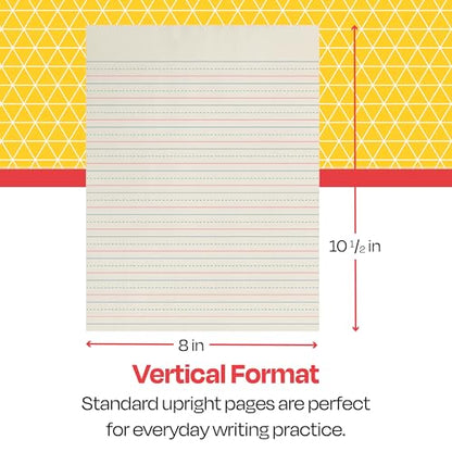 School Smart Zaner-Bloser Writing Paper, Handwriting Practice Lined Paper, Grade 3 Learning, 1/2 Inch Rule, 8 x 10-1/2 Inches, 500 Sheets - size: 8" x 10.5", style: 1/2 Inch Ruled