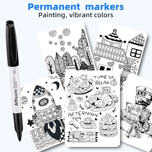 Permanent markers, 100 packs permanent markers bulk, quick dryingin one second, waterproof, smooth, noteasy to erase, durable, can be markedon glass, tiles and cloth, office supplies - size: 1 Count (Pack of 100)