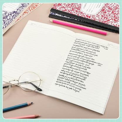 Fainne 100 Pack College Ruled Composition Notebooks A5,Multicolor - color: Multicolor