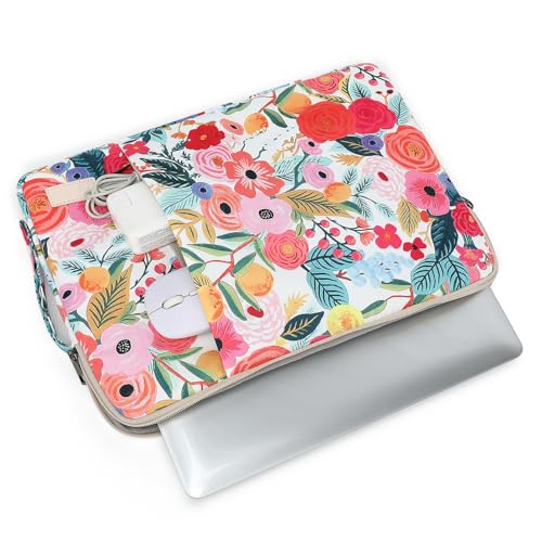 Laptop Sleeve 13.3 inch14 Inch, 15.6inchWater Resistant Traveling Computer Cover with Handle, Shockproof Protective Carrying Laptop Case (Y8-Garden Rose, 12.5 inch-13.5 inch) - color: Y8-Garden Rose, size: 12.5 inch-13.5 inch