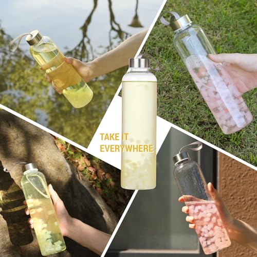 novelinks 27 OZ Plastic Water Bottles Reusable Water Bottles with Airtight Juice Bottle with Stainless Steel Lids for Eco-Friendly Travel Drinks and Beverages,6 Pack
