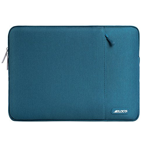 MOSISO Laptop Case 13.3 inch, 13-13.3 inch Laptop Sleeve Compatible with MacBook Air/Pro 13/Pro 14 M5 M4 M3 M2 M1, HP Dell ASUS Lenovo,Polyester Vertical Computer Sleeve Bag with Pocket, Deep Teal - color: Deep Teal, size: 13.3 inch