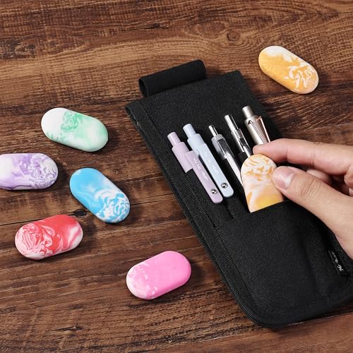 Mr. Pen- Erasers, 24 Pack, Vibrant Colors, Marble Pencil Eraser | Cute Eraser for kids, Big Erasers for Pencils