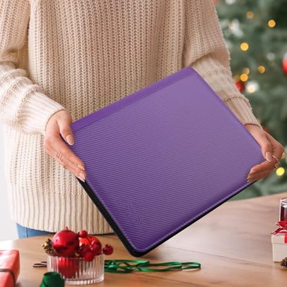 Toploader Binder,Toploader Hard Cases, 9-Pocket Pages Sleeves Hold up 288 Cards.Toploader Card Binder with Sleeves for “3×4” rigid，Card Holder(purple) - color: purple2, size: 9 Pocket 288 Toploader