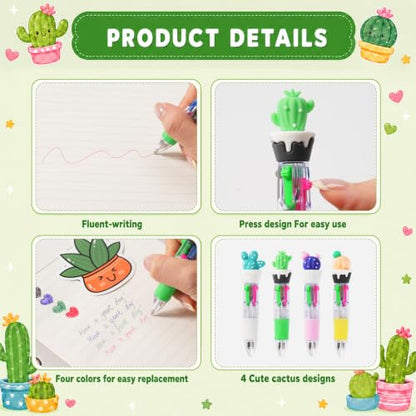 Back To School Student Gift Set Classroom Welcome Kit 24 Pack | 122 Pcs Student Gift Set Includes Pens Cards Gift Bags Cactus Stickers For Classroom Welcome First Day Desk Surprise Activity