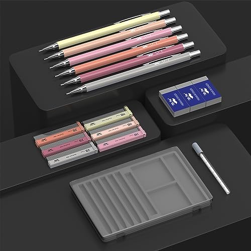 Mr. Pen- Cute Mechanical Pencil Set with Lead Refills & Erasers, 6 Pack | 2 Sizes, 0.5 & 0.7mm, 6x Tubes HB & 2B Lead Refill, 3x Erasers for School Supplies, Note Taking, Drawing, Sketching, Office