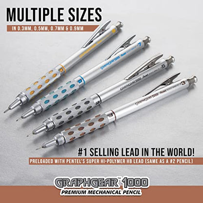 Pentel GraphGear 1000 Automatic Drafting Pencil (0.3mm), Black Accents, 1 Each (PG1013G) - color: 1 Pack, style: 0.3mm