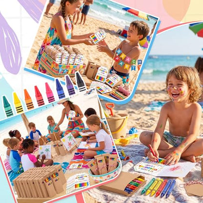 Resurhang 24 Sets/96 Pcs Crayons Bulk 4 Color Back to School Gifts Individual Packs Mini Wrapped Wax Washable Crayons for Student School Supplies Classroom Rewards Gifts - color: 4 Color