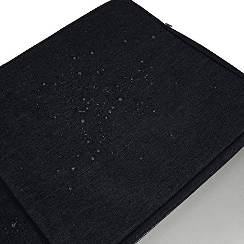 RAINYEAR 15.6 inch Laptop Sleeve Carrying Case with Handle & Pocket, Black | Protective Padded Polyester Laptop Sleeve Case Briefcase Compatible with 15.6 Inch Notebook Computer Chromebook - color: Black, size: 15.6"