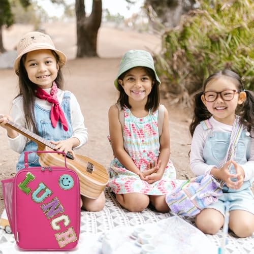 GYEUKHAM Insulated Lunch Bag for Women Girl Teen large Insulated Kid Lunch Bag,Large Reusable Cute Cooler Bag for School Work Picnic,Rose Red - color: Rose Red